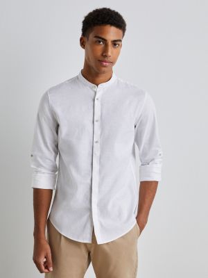 Camisa de lino de algodón manga larga Easy Wear