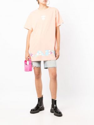 T-shirt mit print Aape By *a Bathing Ape® pink