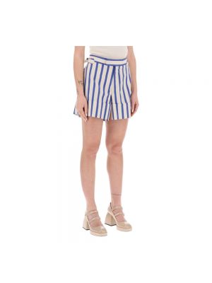 Pantalones cortos de algodón a rayas Vivienne Westwood azul