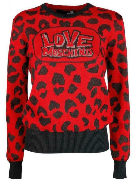 Sweter Love Moschino czerwony