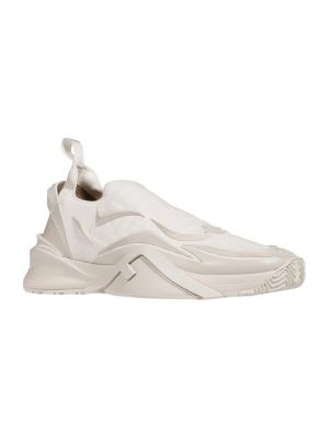Sneakersy żakardowe Fendi białe