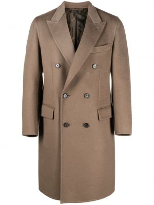 Kabát s knoflíky Brioni hnědý