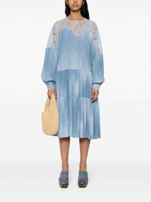 Krajkové šaty Ermanno Scervino modré