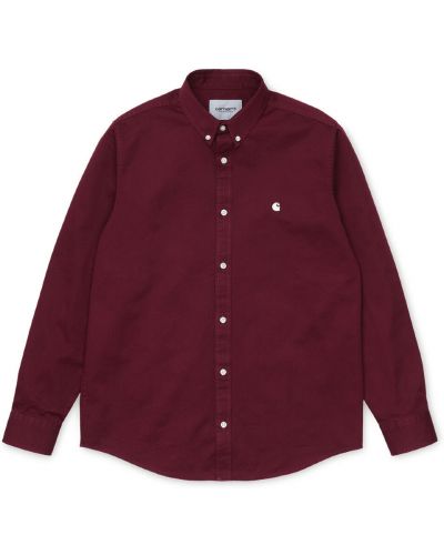 Рубашка CARHARTT WIP L/S Madison Shirt BORDEAUX / WAX