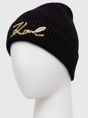 Kapa od kašmira Karl Lagerfeld crna