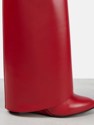 Usnjene gumijasti škornji Givenchy rdeča