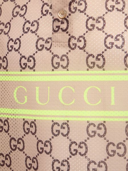 Mrežasta polo majica Gucci bež