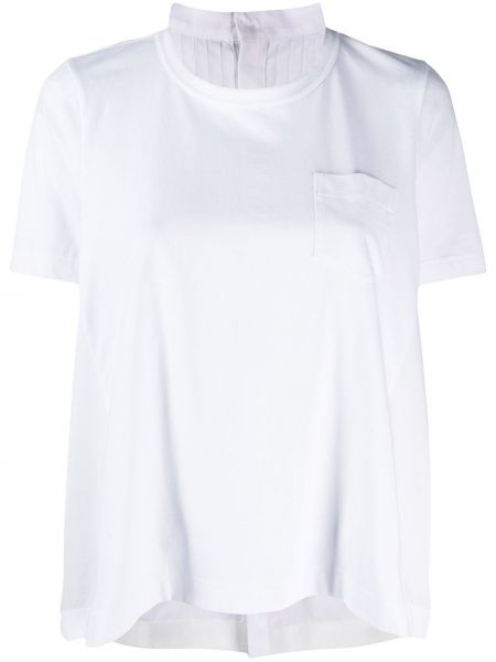 Camiseta plisada Sacai blanco