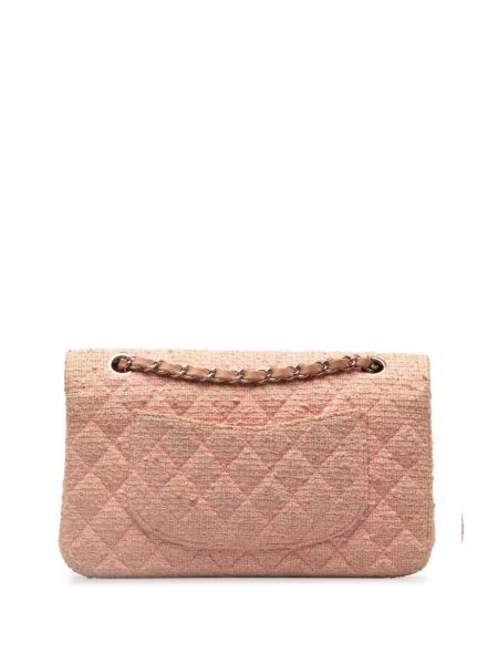 Klasická tvídová kabelka Chanel Pre-owned růžová
