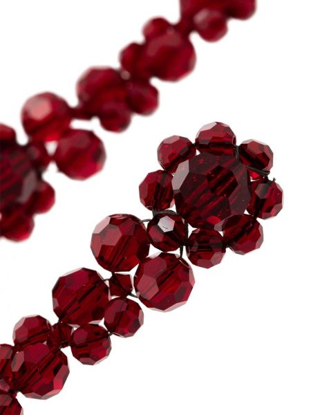 Czerwone kolczyki z kryształkami Simone Rocha