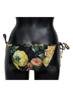 Bikini de flores Dolce & Gabbana negro