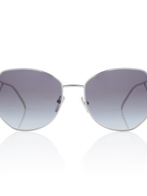 Okulary przeciwsłoneczne oversize Prada srebrne