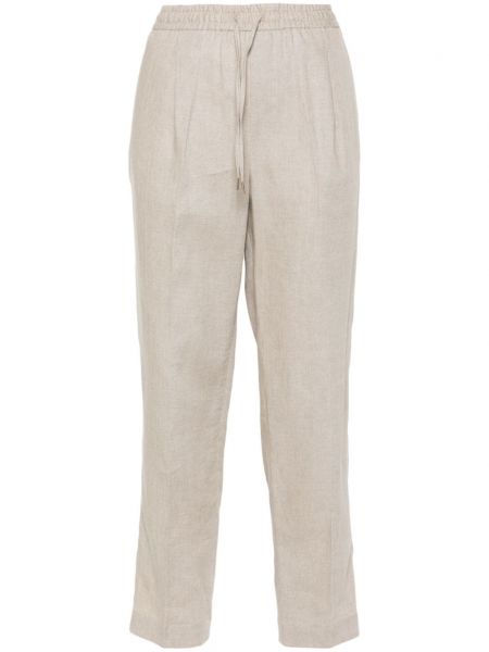 Lanene hlače ravnih nogavica Briglia 1949 bež