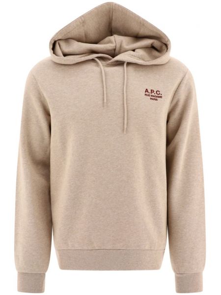 Jersey langes sweatshirt mit stickerei A.p.c. beige