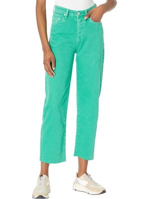Прямые джинсы с карманами Blank Nyc зеленые