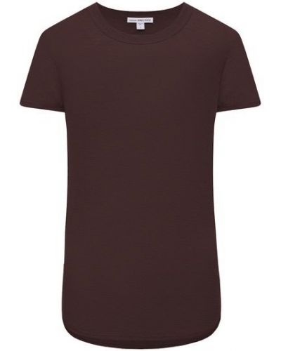 Хлопковая футболка James Perse, коричневая