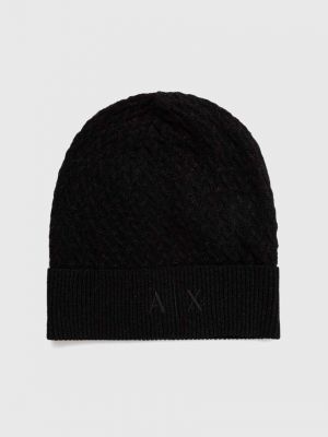 Вълнена шапка Armani Exchange черно