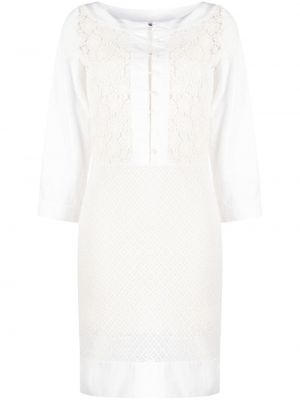 Φόρεμα με δαντέλα Christian Dior λευκό