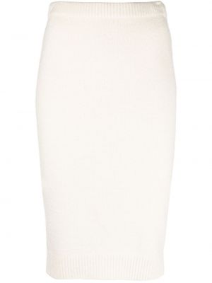 Midi φούστα με στενή εφαρμογή Tom Ford λευκό