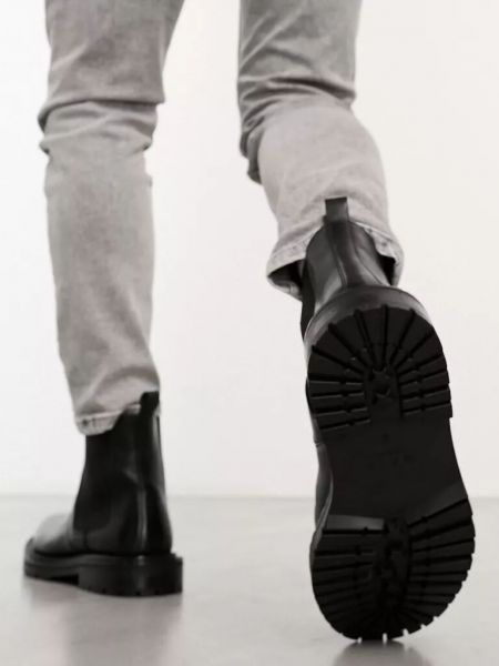Кожаные ботинки челси Walk London черные