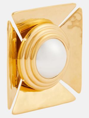 Fülbevaló gyöngyökkel Saint Laurent aranyszínű