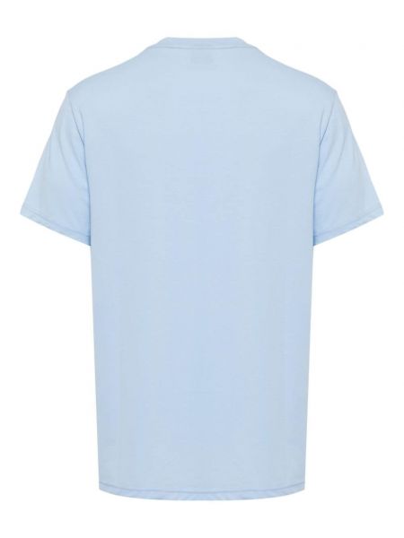 T-shirt en coton à imprimé Hugo bleu