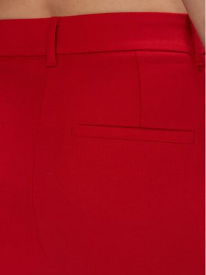 Bavlnené priliehavé nohavice Marella červená