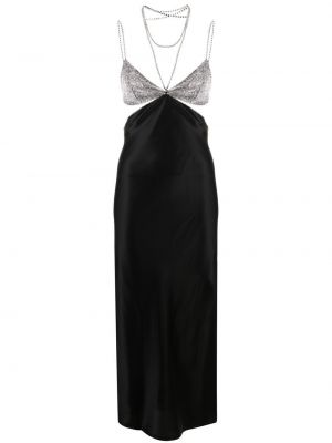 Κοκτέιλ φόρεμα με πετραδάκια Dodo Bar Or μαύρο