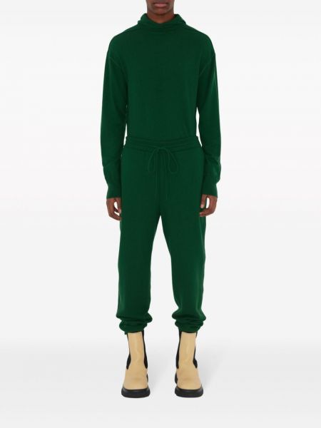 Vlněné sportovní kalhoty Burberry zelené