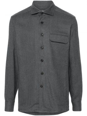 Camicia di cotone Corneliani grigio