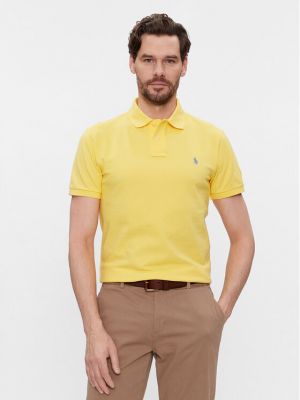 Polo marškinėliai slim fit Polo Ralph Lauren geltona