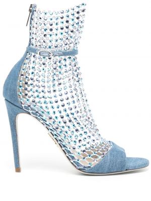 Krištáľové sandále René Caovilla modrá