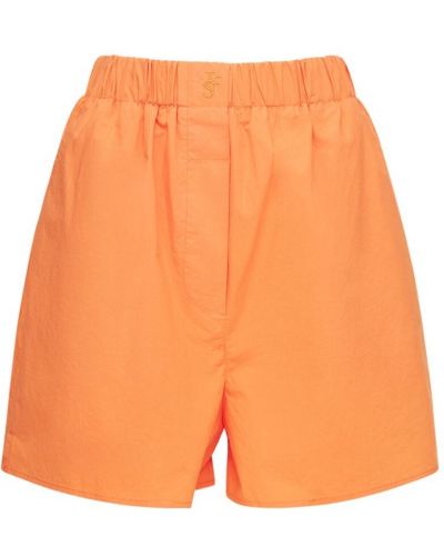 Pantaloni scurți din bumbac The Frankie Shop portocaliu