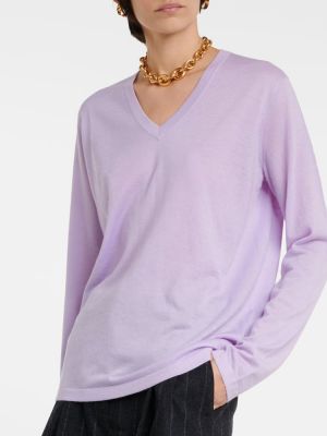 Puloverel din cașmir Lisa Yang violet