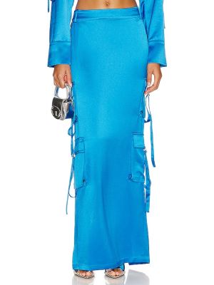 Falda larga con estampado tropical Retrofete azul