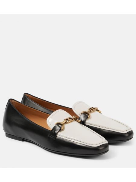 Skinn loafers Tod's svart