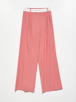 Plisované kalhoty relaxed fit Dilvin růžové