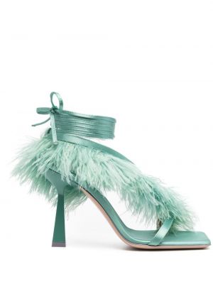 Sandales à plumes Sebastian Milano vert