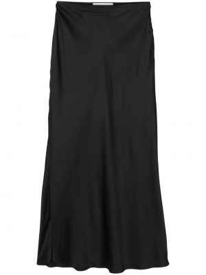 Saténová dlhá sukňa Róhe čierna