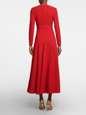 Midi haljina Emilia Wickstead crvena