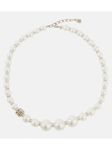 Náhrdelník s perlami Givenchy biela
