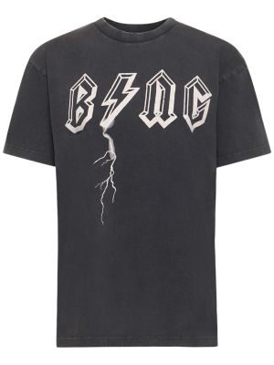 Bavlněné tričko jersey Anine Bing černé