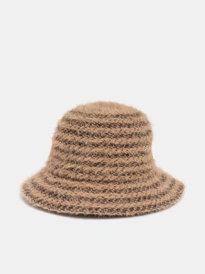 Sombrero a rayas Nine West marrón