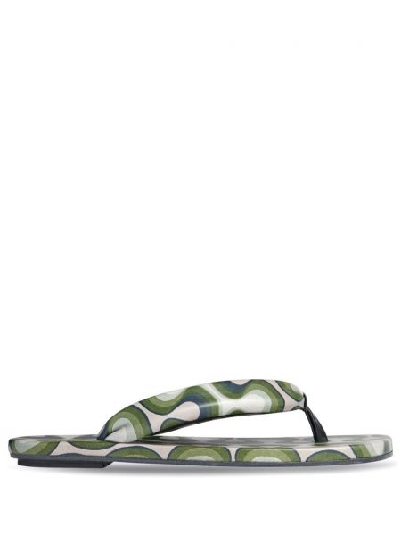 Kožené sandále s potlačou s abstraktným vzorom Dries Van Noten