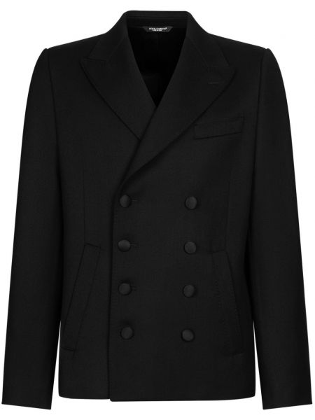 Dobbeltradet blazer i uld Dolce & Gabbana sort