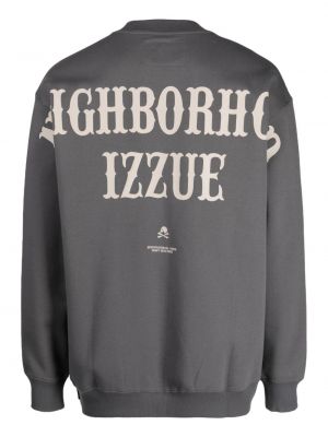 Pullover mit print mit rundem ausschnitt Izzue grau
