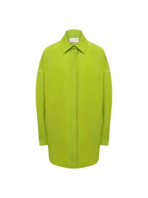 Шелковая рубашка Valentino зеленая