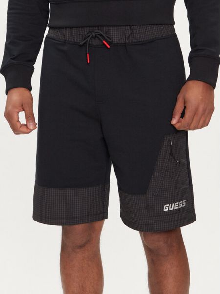 Priliehavé športové šortky Guess čierna