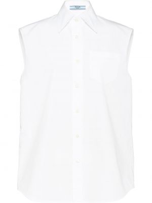 Camisa sin mangas Prada blanco