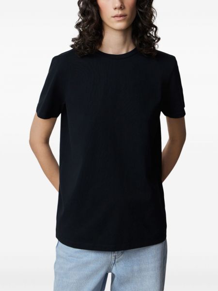 T-shirt aus baumwoll mit rundem ausschnitt 12 Storeez schwarz